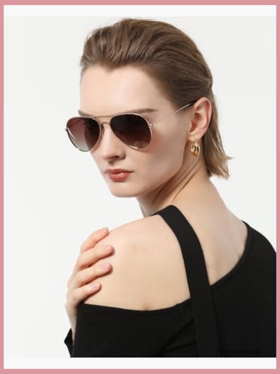 2 Pack Polarized Sunglasses UV400 Protection Round & Aviator Styles main image 4